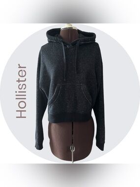 Women’s Vintage Hollister Black Hooded Sweatshirt